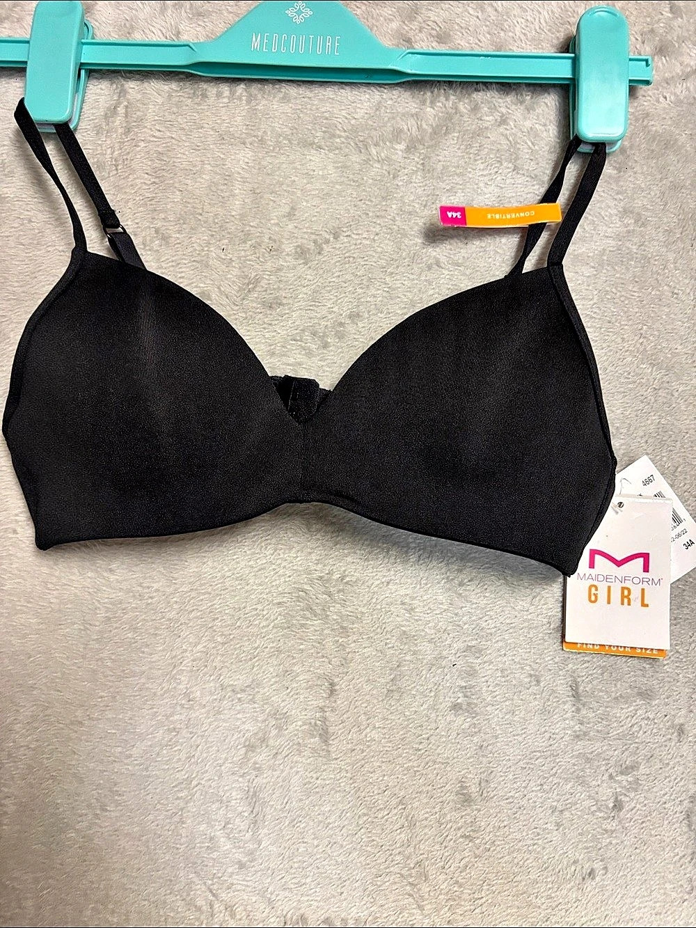 Maidenform Girls Black Bra Size 34A NWT